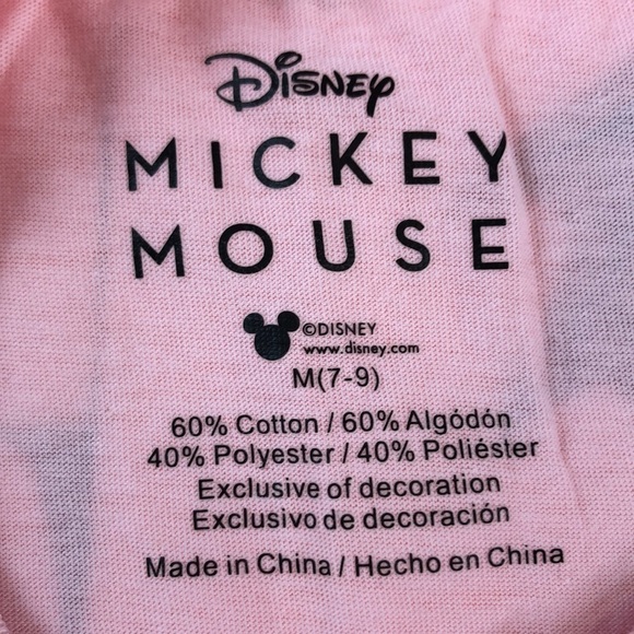 Disney Mickey Mouse DREAMER Short Sleeve T-Shirt Pink Size M - Picture 7 of 9